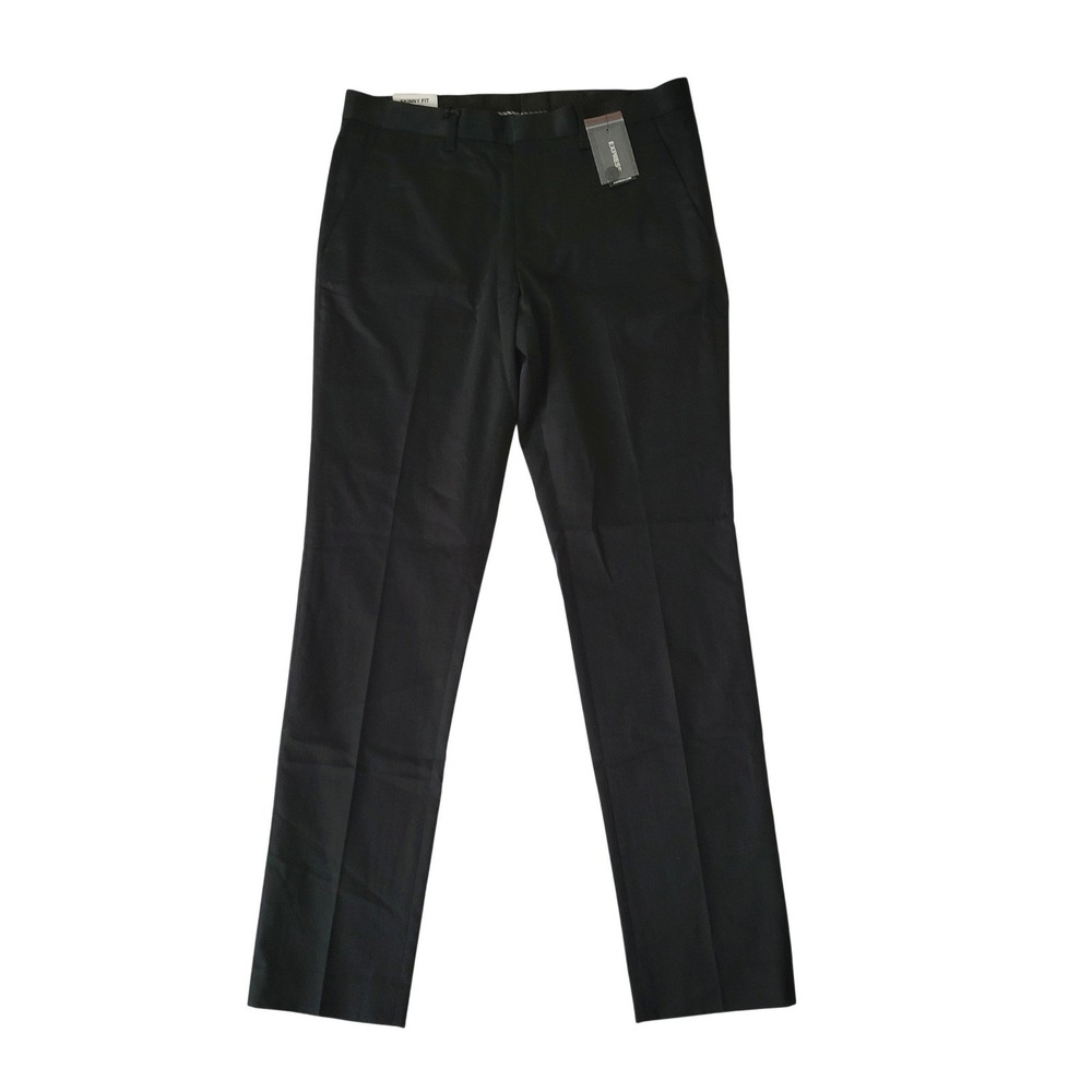 Express Innovator Skinny Fit Dress Pants Black 28 x 32 Work Career Professional